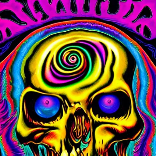 Image similar to death metal album cover by lisa frank