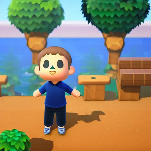 Prompt: Mark Zuckerberg in Animal Crossing New Horizons, highly detailed, high quality, HD, 4k, 8k, Canon 300mm, professional photographer, 40mp, lifelike, top-rated, award winning, realistic, sharp, no blur, edited, corrected, trending