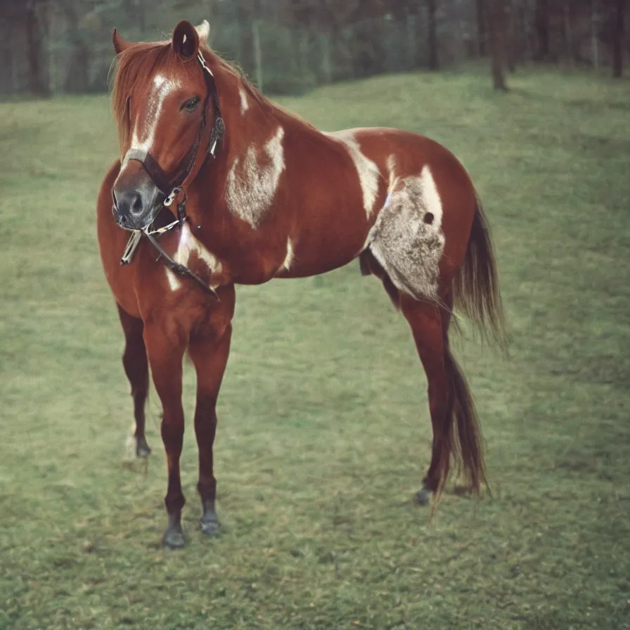 Image similar to 7 0 s movie still of a horse made of moth, cinestill 8 0 0 t 3 5 mm eastmancolor, heavy grain, high quality, high detail