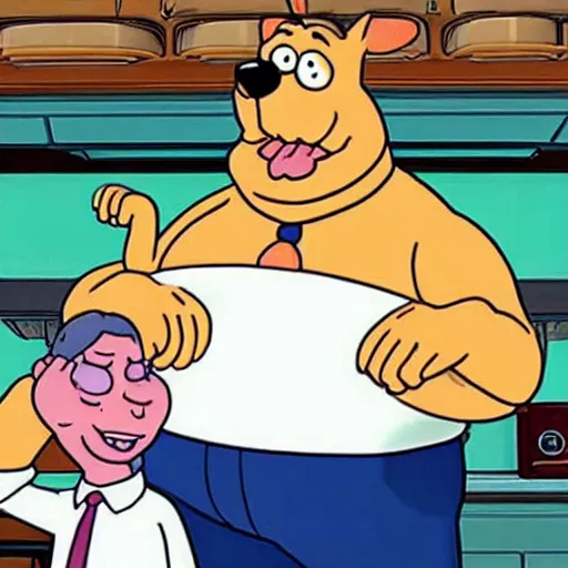 Prompt: huge thicc scooby doo eating a steamed ham