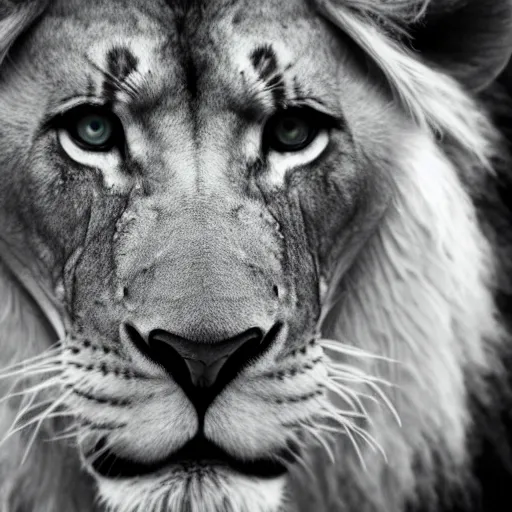 Prompt: fisheye photo of a lion, taken by Canon, photorealistic, mirrorless