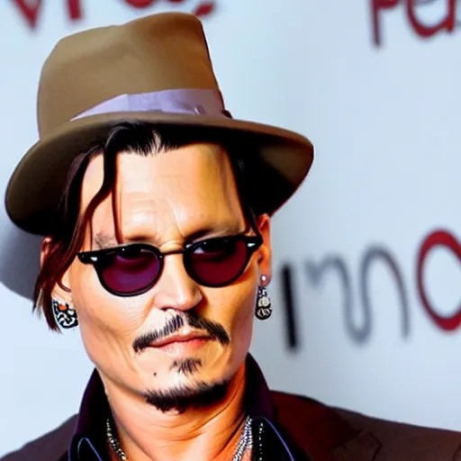 Prompt: johnny depp as an animated character