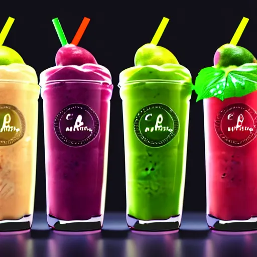 Prompt: : fruit smoothie logo hyper - realistic, detailed, render by c 4 d octane, unreal engine, 8 k 3 d render