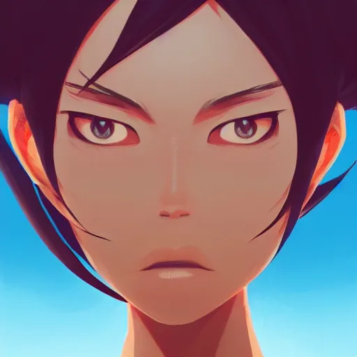 Image similar to face icon stylized minimalist bleach, loftis, cory behance hd by jesper ejsing, by rhads, makoto shinkai and lois van baarle, ilya kuvshinov, rossdraws global illumination