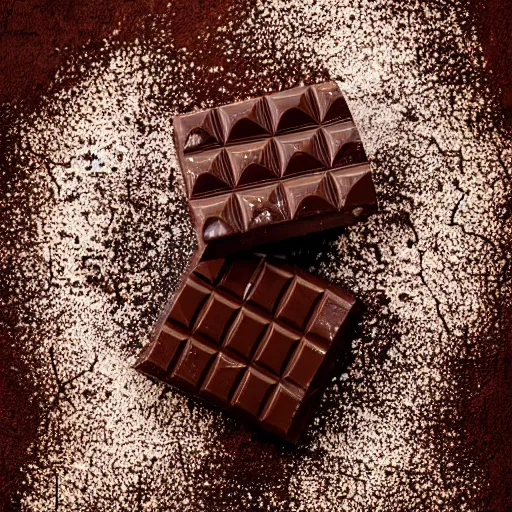 Prompt: dark chocolate relief of like till lindemann, dark chocolate painting, made of chocolate relief, 8 k resolution, professional photo of chocolate relief of
