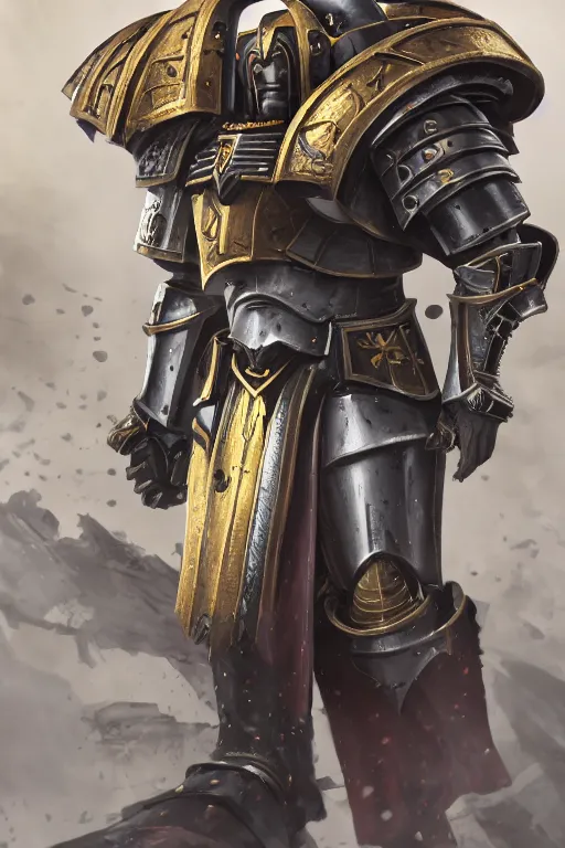 Image similar to armor portrait heros warhammer 4 0 k horus heresy fanart - the primarchs emperor by johannes helgeson animated with vfx concept artist & illustrator global illumination ray tracing hdr fanart arstation zbrush central hardmesh 8 k octane renderer comics stylized