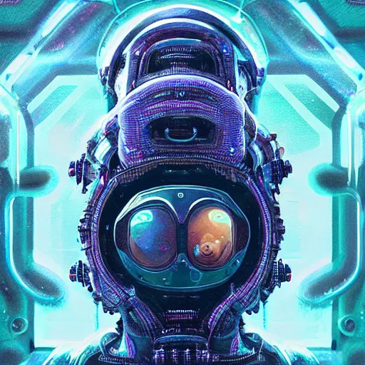 Image similar to hyperrealistic portrait of a squid monster astronaut, full body portrait, well lit, intricate abstract. cyberpunk, intricate artwork, by Tooth Wu, wlop, beeple. in the style of Jin Kagetsu, James Jean and wlop, highly detailed, sharp focus, intricate concept art, digital painting, ambient lighting, 4k, artstation