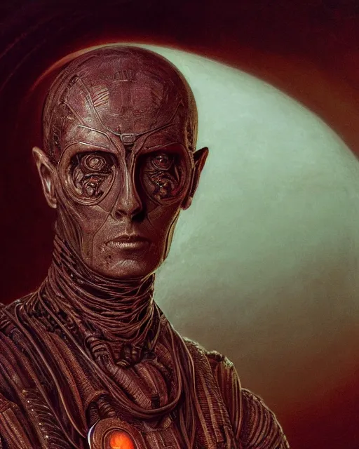 Prompt: sci - fi portrait of paul atreides, by dore and beksinski and deville, intricate, hyperealistic, photoreal, 8 k resolution, modern high sharpness photo