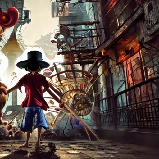 Monkey D Luffy One Piece Smoke-Artwork by @DynCreative