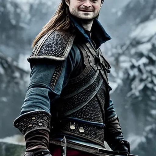 Image similar to Daniel Radcliffe as Geralt of Rivia