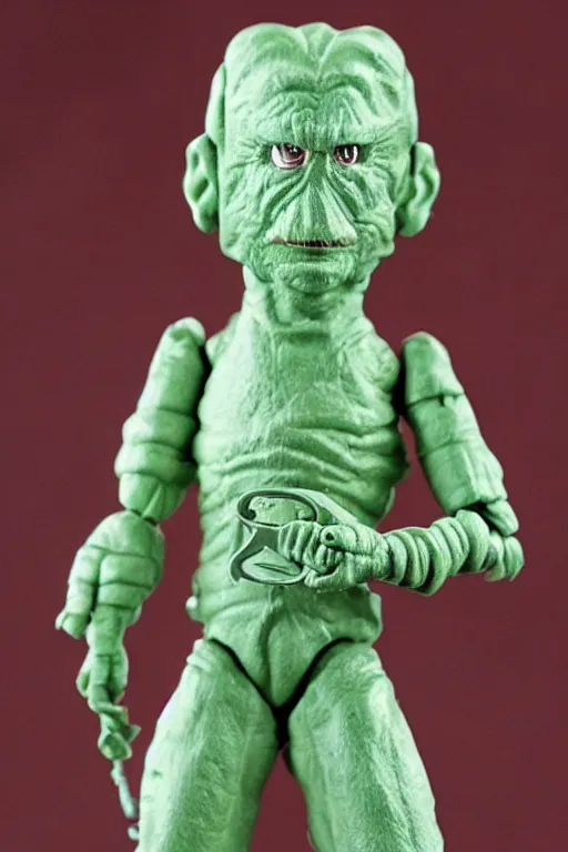 Image similar to mugwump action figure, mint on card, product photography, vintage, collectible