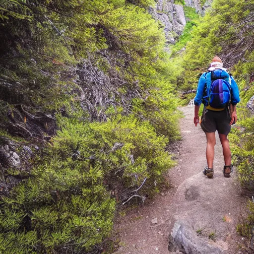 Image similar to portrait of guy hiking in the mountains