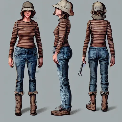 Prompt: full body concept art of a Scrap Homesteader trending on artstation deviantart Pinterest detailed High Resolution HD 8k