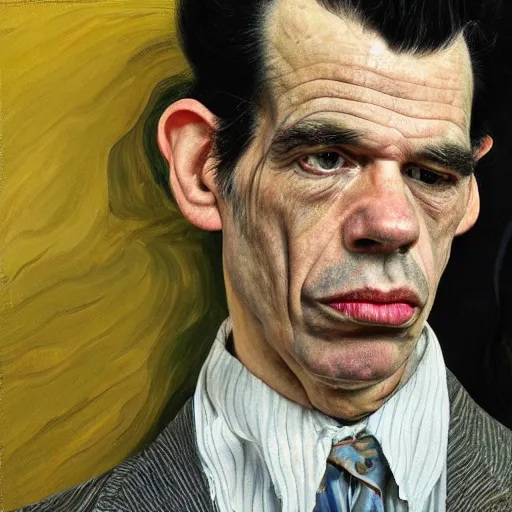 Image similar to high quality high detail painting by lucian freud, hd, nick cave