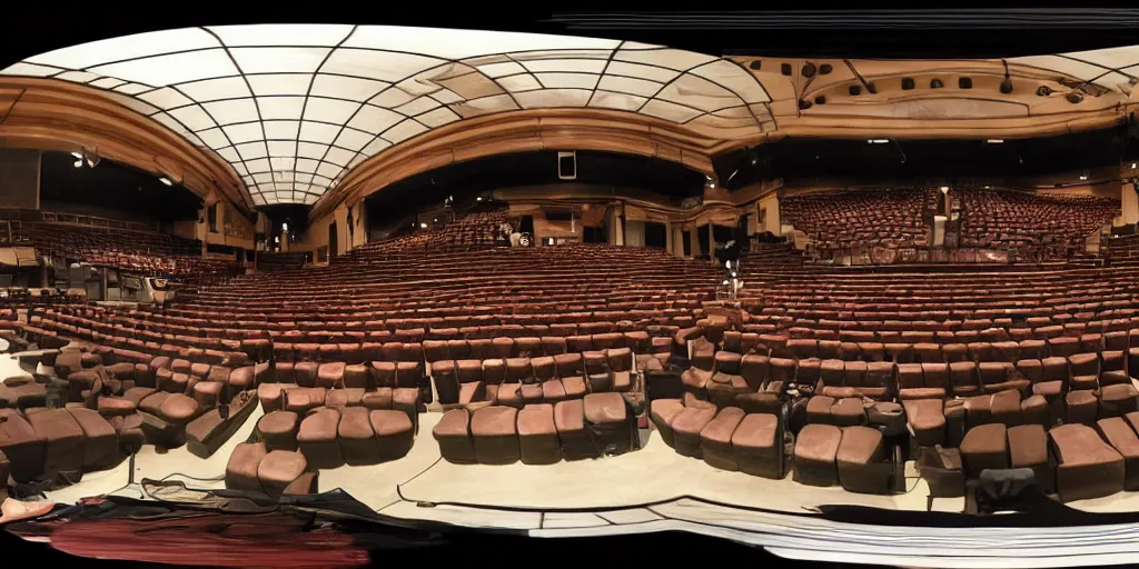 Image similar to 360 panorama camera picture of Danny DeVito & the Contract on a theater stage