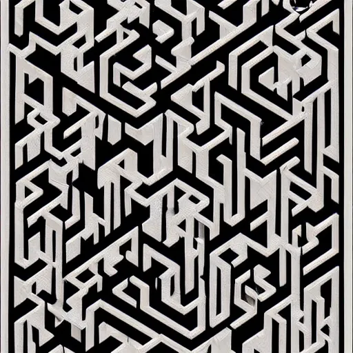 Prompt: a beautiful 4 dimensional maze decorated hallway by m c escher, highly detailed, artstation