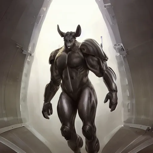 Image similar to a gigantically muscular anthro horse in a research facility wearing a skintight body armor, hulking experimental supersoldier, long white mane, equine, anthro art, furaffinity, highly detailed, digital painting, artstation, concept art, illustration, art by artgerm, greg rutkowski, ruan jia