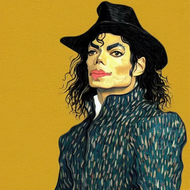 Prompt: Michael Jackson, portrait by Van Gogh, elegant, intricate, digital painting, artstation, concept art, smooth, sharp focus, illustration, art by Van Gogh