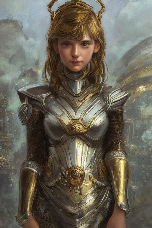 Prompt: portrait knights of Zodiac girl, metallic Silver and ice color reflected armor, in ruined Agora of Athens, ssci-fi, fantasy, intricate, very very beautiful, elegant, golden light, highly detailed, digital painting, artstation, concept art, smooth, sharp focus, illustration, art by WLOP and tian zi and alphonse mucha