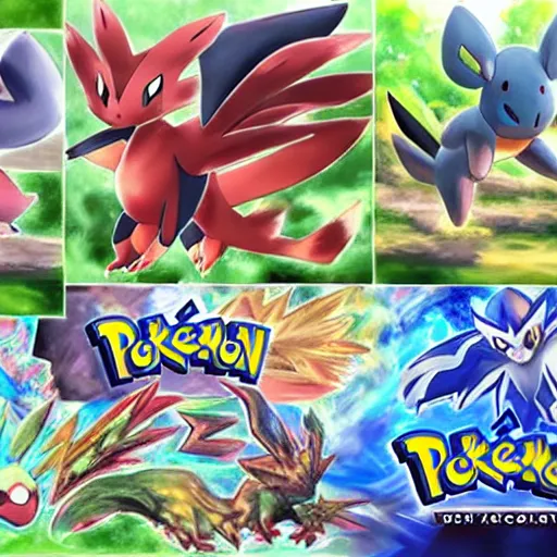 Image similar to New Pokémon concept art, digital art, leaked image,