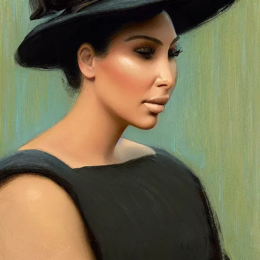 Prompt: happy very thick paint brush strokes paint texture full body fashion model kim kardashian by Jeremy Lipking by Hasui Kawase by Richard Schmid (((smokey eyes makeup eye shadow fantasy, glow, shimmer as victorian woman in a long white frilly lace dress and a large white hat having tea in a sunroom filled with flowers, roses and lush fern flowers ,intricate, night, highly detailed, dramatic lighting))) , high quality