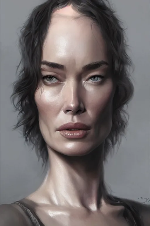 Prompt: lena headey, anatomy, only two hands, highly detailed, digital painting, artstation, concept art, smooth, sharp focus, illustration, unreal engine 5, 8 k, art by art by artgerm and greg rutkowski and edgar maxence