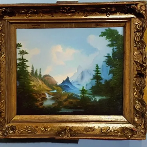 Prompt: 18th century painting of bob ross, photorealistic, ultra-realistic