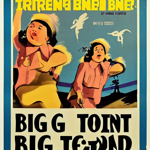 Image similar to propaganda poster for the big toe band