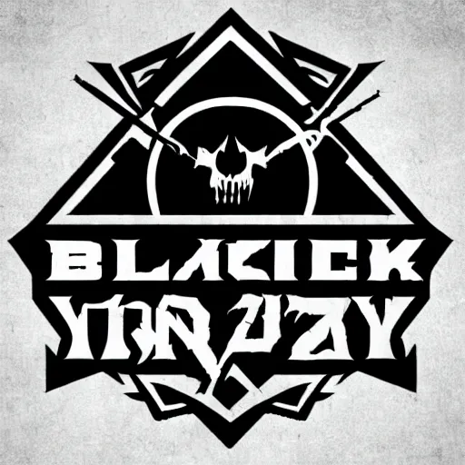 Image similar to black and white logo for a heavy metal band