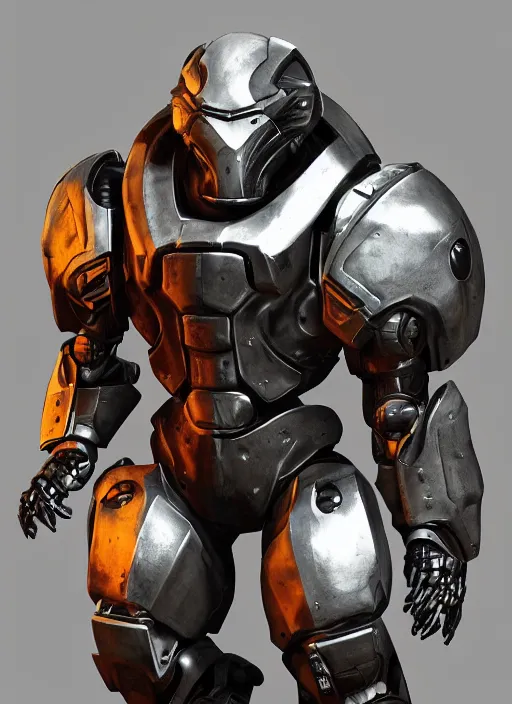 Prompt: “ character concept, strogg, face of a man, body of an armored robot, quake 3, doom, wolfenstein, shiny, metal, unreal engine 5, mecha suit, anime, paul richards, jon lane ”