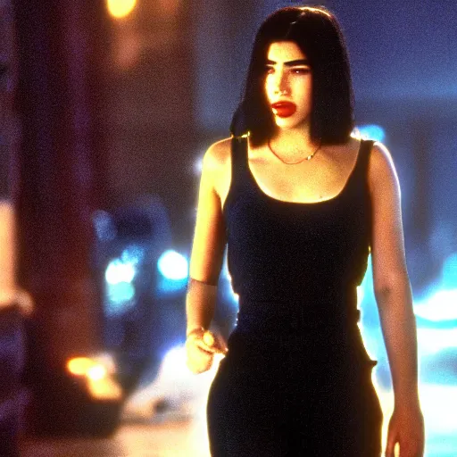 Image similar to still of dua lipa in late 9 0 s terminator tv show