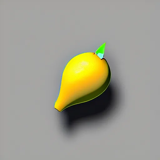 Image similar to a high quality render of a low poly lemon, artstation