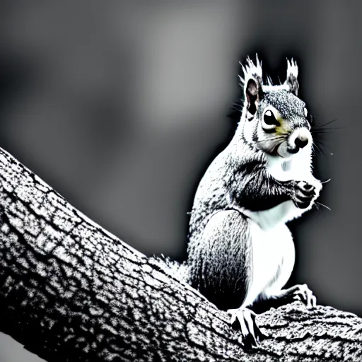 Image similar to mono chrome outline of a squirrel with a white background