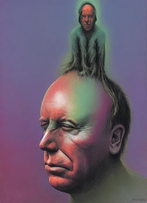 Image similar to alex jones by zdzislaw beksinski and lisa frank