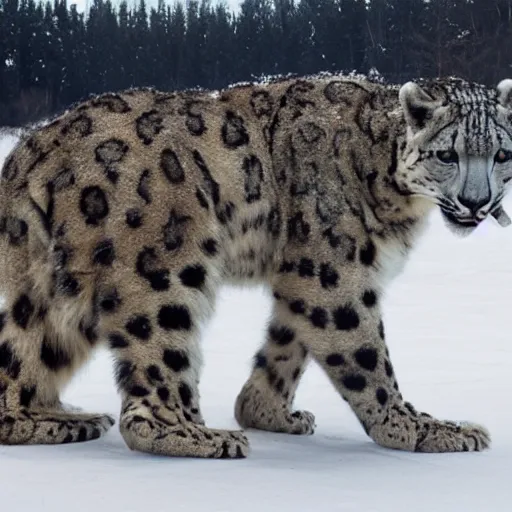 Image similar to Snow Leopard Made of Latex