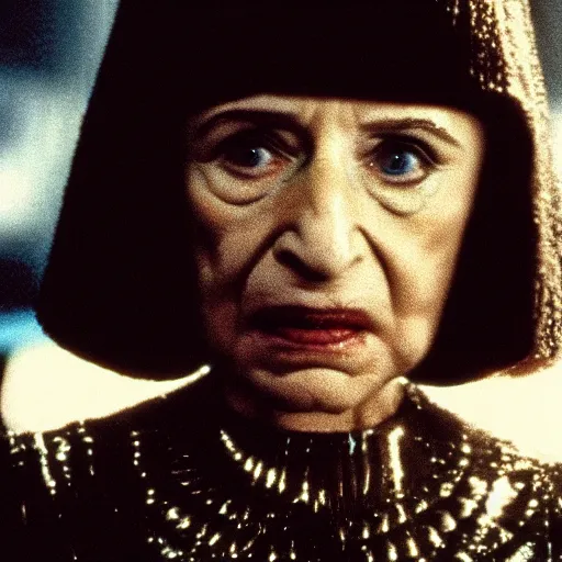 Image similar to still of Ruth Bader Ginsburg in Blade Runner (1982)