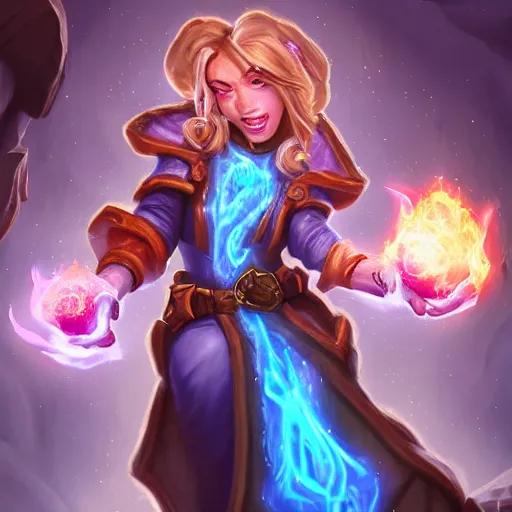 Image similar to hearthstone official professional art. a sorceress, wearing a robe casting a fire ball. insanely coherent physical body parts ( face, arms, legs, hair, eyes, pupil, eye white ). full body realistic, sharp focus, 8 k high definition, insanely detailed, intricate, elegant, smooth, sharp focus, illustration, artstation