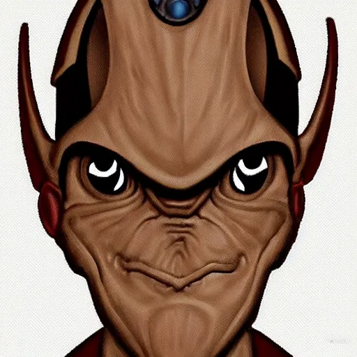 Image similar to character face design of a humanoid alien in the style of Treasure Planet