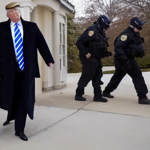 Prompt: donald trump's house raided by fbi