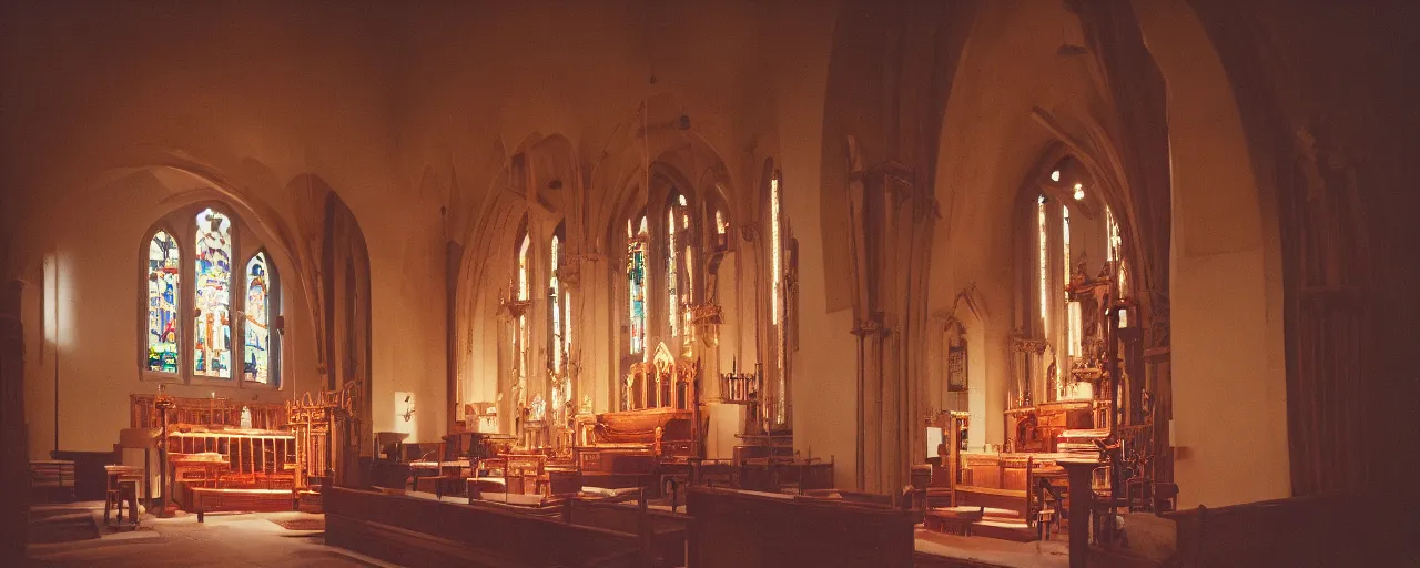 Image similar to interior of a church with an altar of spaghetti, canon 5 0 mm, cinematic lighting, photography, retro, film, kodachrome, closeup