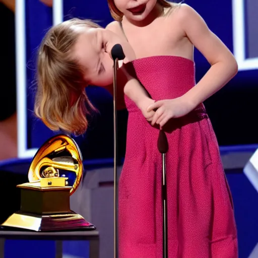 Image similar to addison rae winning a grammy