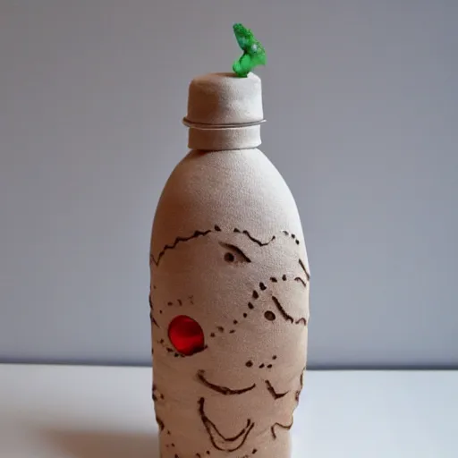 Image similar to Liminal space in outer space as puppets, sand art bottle