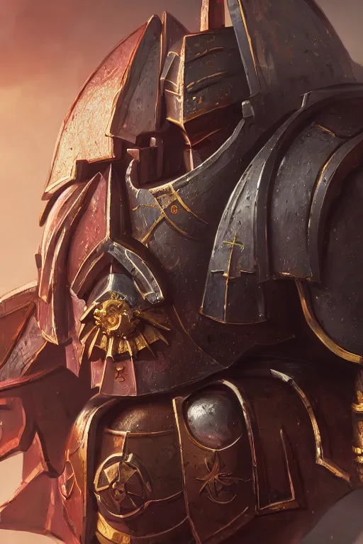 Image similar to armor portrait heros warhammer 4 0 k horus heresy fanart - the primarchs emperor by johannes helgeson animated with vfx concept artist & illustrator global illumination ray tracing hdr fanart arstation zbrush central hardmesh 8 k octane renderer comics stylized