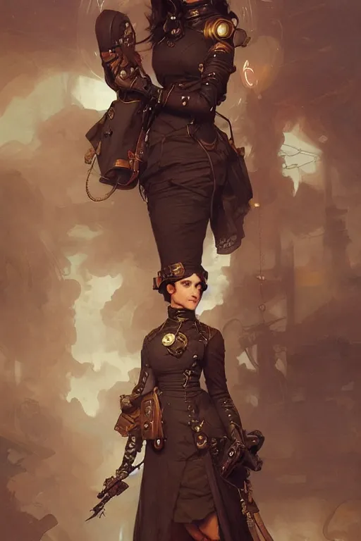 Image similar to a female steampunk pilot, googles, arcane, intricate, elegant, highly detailed, digital painting, artstation, concept art, smooth, sharp focus, illustration, art by artgerm and greg rutkowski and alphonse mucha and william - adolphe bouguereau