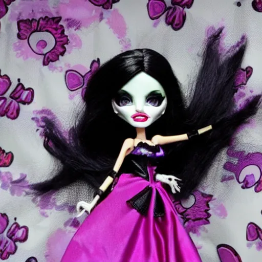 Image similar to beautiful monster high doll of angelina jolie