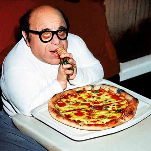 danny devito sucking up all the pizza through a straw, | Stable ...