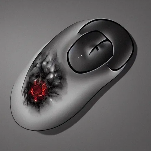 Image similar to computer mouse made from skin and flesh by shishido mazafaka, realism, ominous,