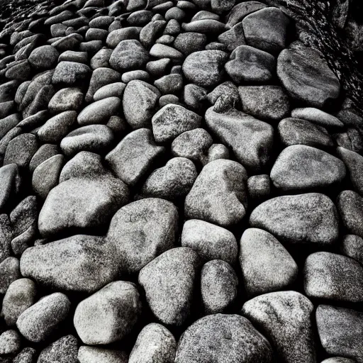 Prompt: dwayne johnson. made of rocks. photograph.