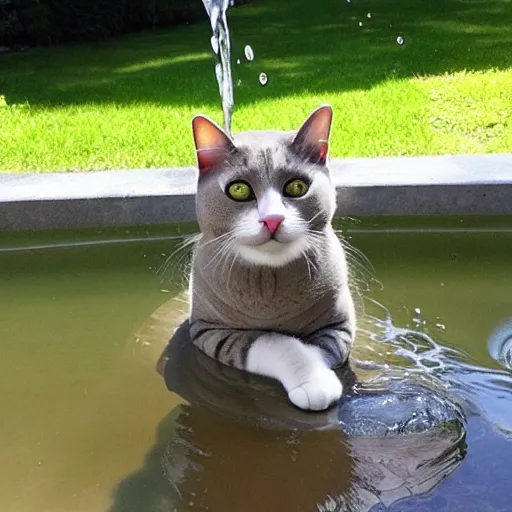 Image similar to cat made of water