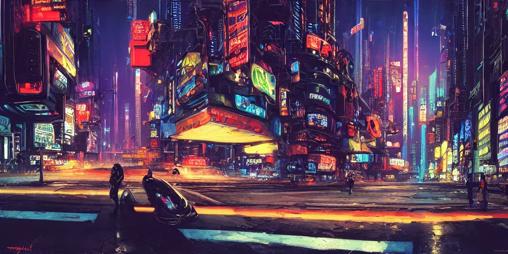 cyberpunk wild west, high detail, blade runner style